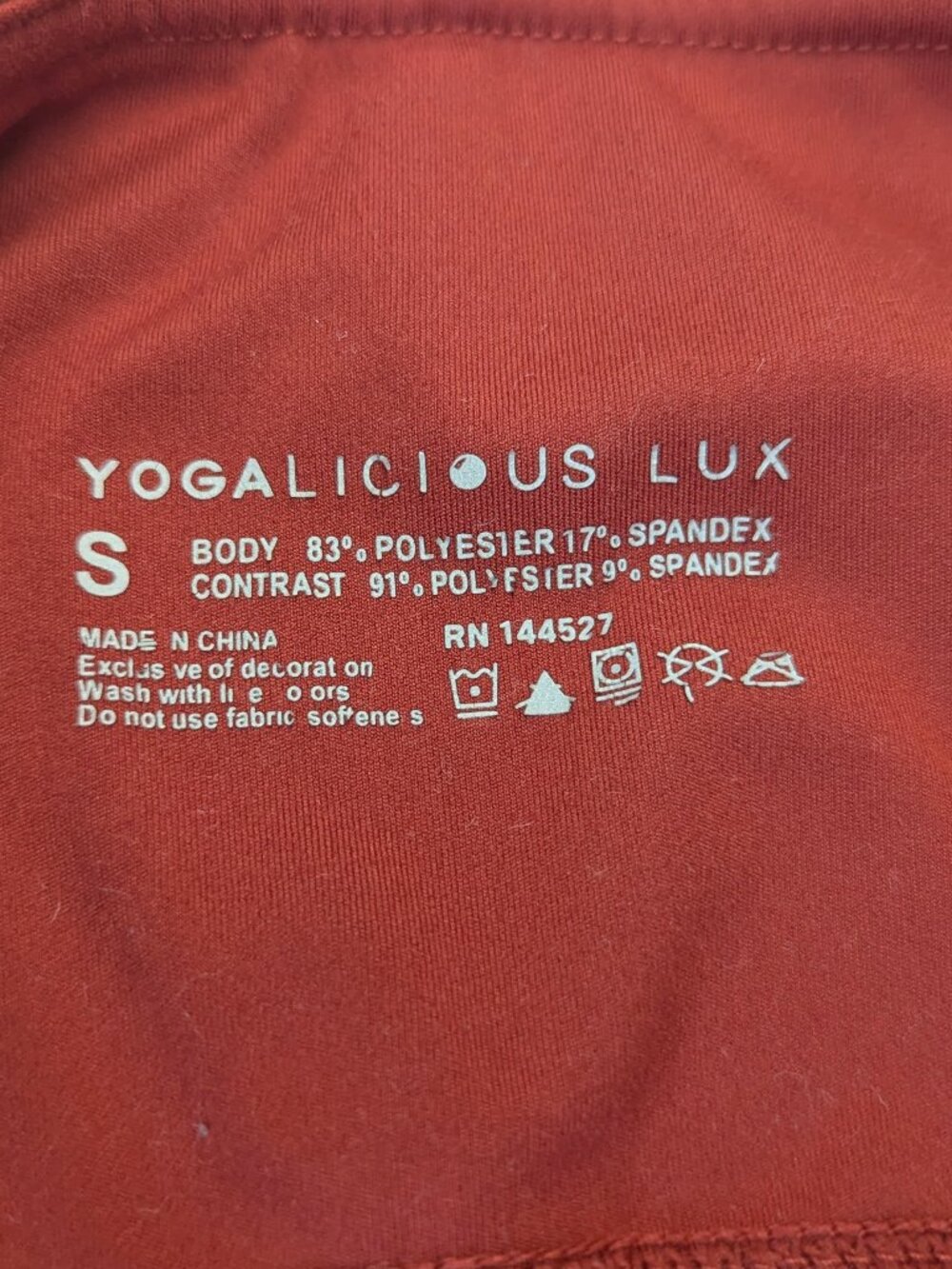 Yogalicious and Jessica Simpson Size S Biker Shorts Rust and Taupe - Picture 4 of 9